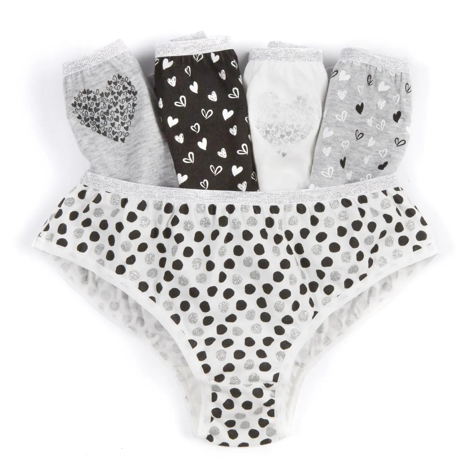 pairs_girls_black_heart__1.webp Kids 4Kidz 5 Pairs Girls Black Heart Cotton Knickers