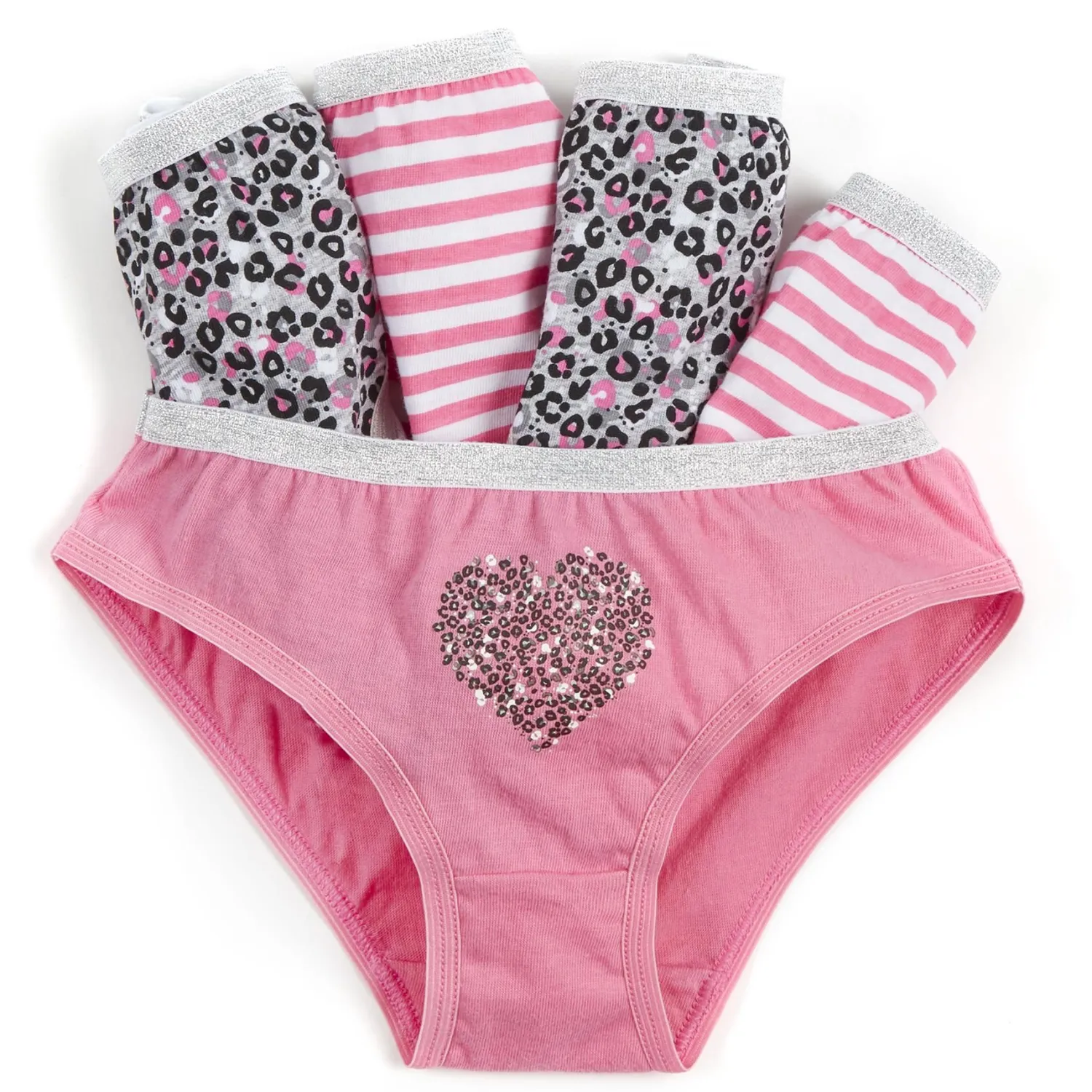 pairs_girls_pink_leopard_1.webp Kids 4Kidz 5 Pairs Girls Pink Leopard Cotton Knickers