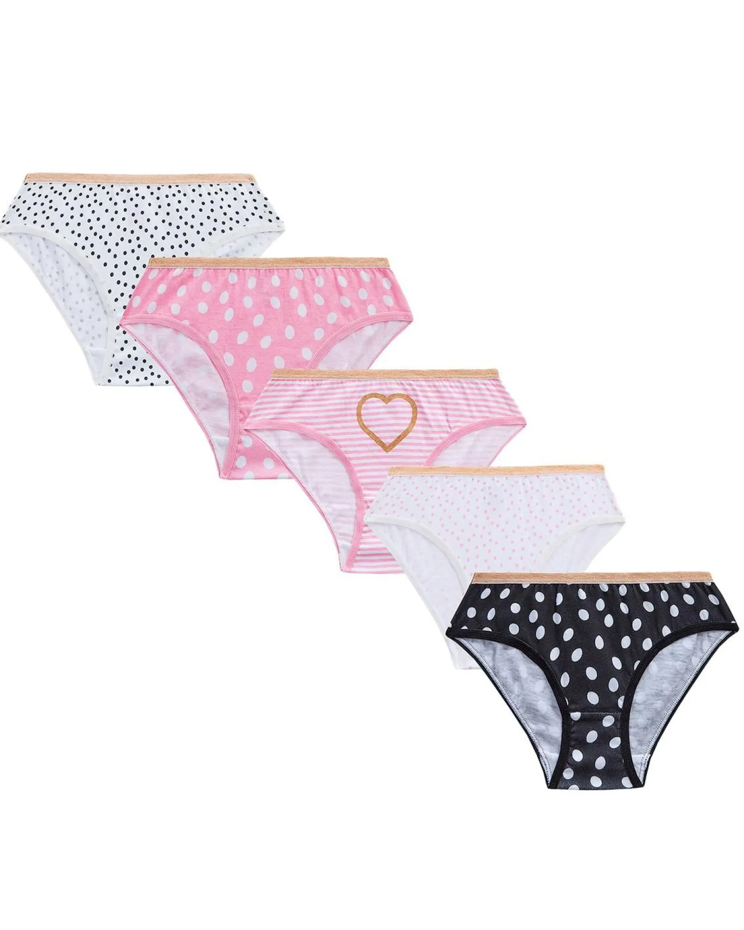 pairs_girls_polka_dot_co_1.webp Kids 4Kidz 5 Pairs Girls Polka Dot Cotton Knickers