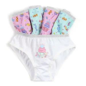 Kids 4Kidz 5 Pairs Girls Sweets Cotton Knickers