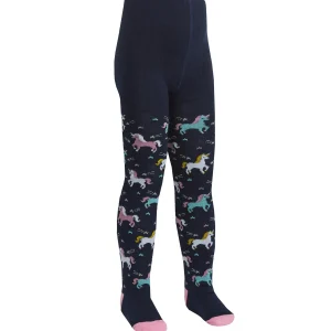 Kids * 2 Pairs Girls Unicorn Cotton Rich Tights