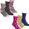 Kids * 6 Pairs Kids Animal Print Ankle Socks