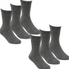 Kids * 6 Pairs Kids Bamboo Ankle Socks - Grey