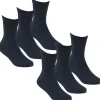 Kids * 6 Pairs Kids Bamboo Ankle Socks - Navy