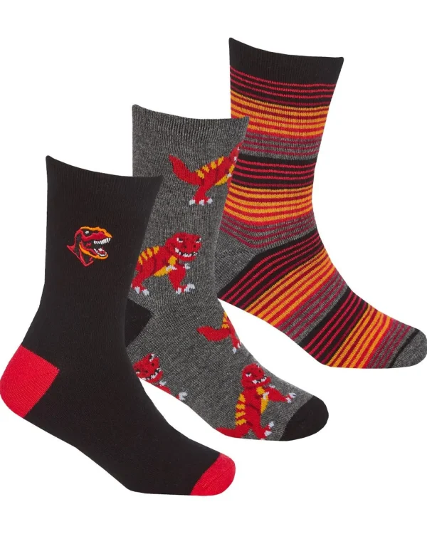 Kids PandaStick 6 Pairs Kids Bamboo Dinosaur Socks