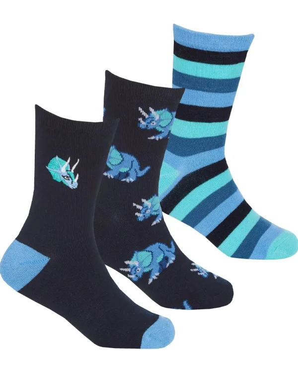 Kids PandaStick 6 Pairs Kids Bamboo Dinosaur Socks