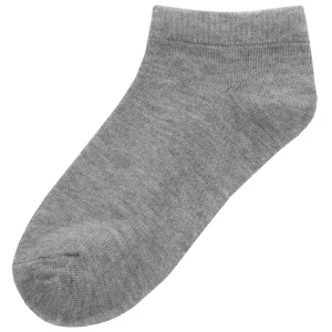 Kids PandaStick 6 Pairs Kids Bamboo Trainer Socks - Grey
