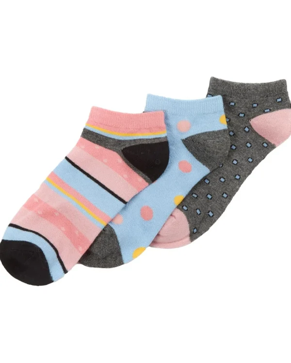 Kids PandaStick 6 Pairs Kids Bamboo Trainer Socks - Geo Print