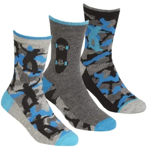 Kids * 6 Pairs Kids Camo Print Ankle Socks