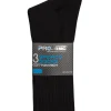 Kids Pro-Tonic 6 Pairs Kids Cotton Rich Crew Sport Socks - Black
