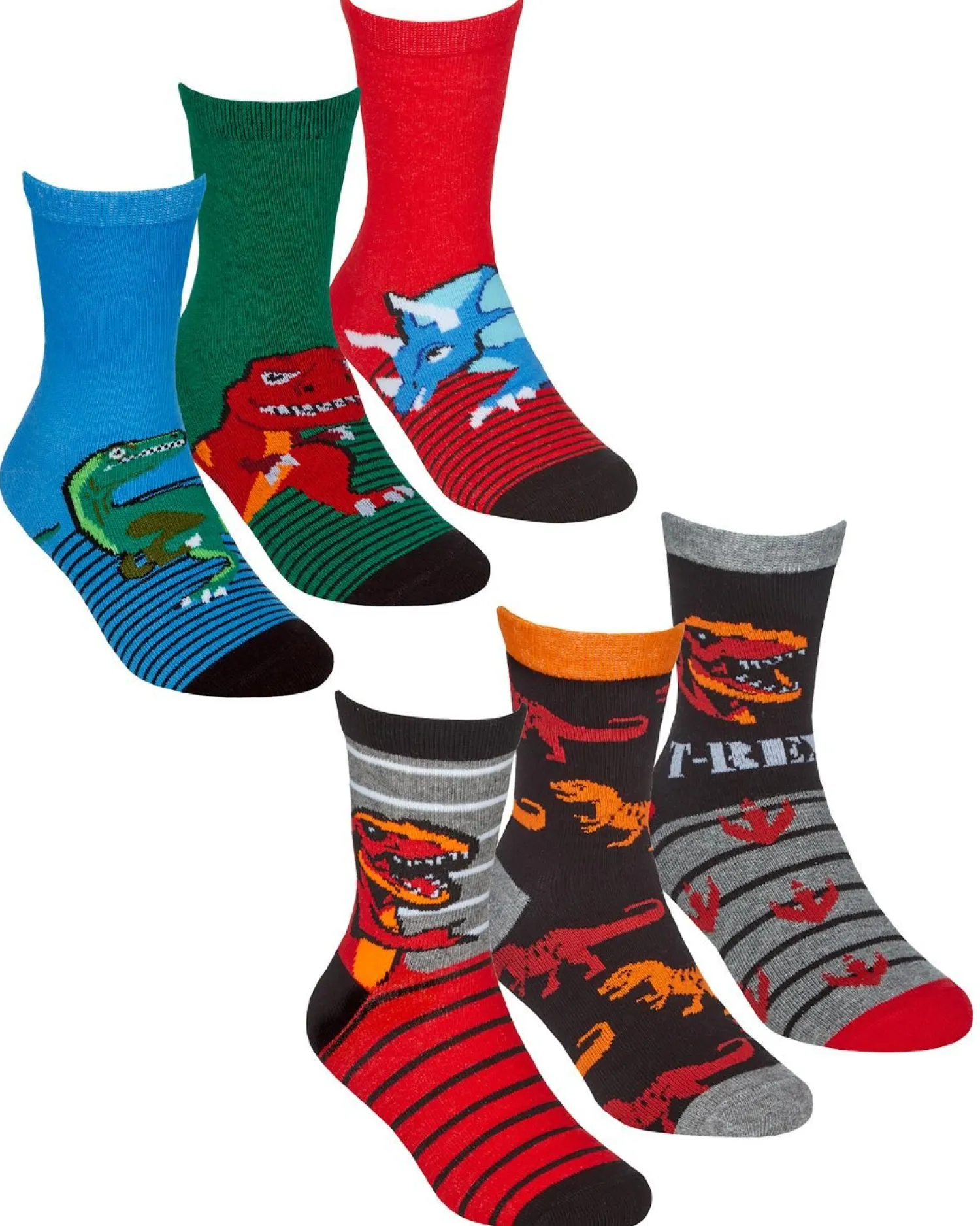 pairs_kids_dinosaur_ankl_1.webp Kids * 6 Pairs Kids Dinosaur Ankle Socks