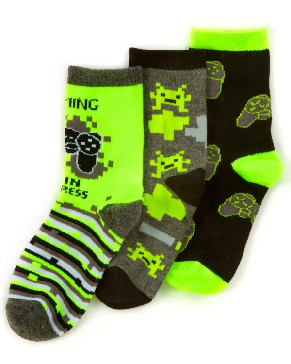 Kids * 6 Pairs Kids Gaming & Space Ankle Socks
