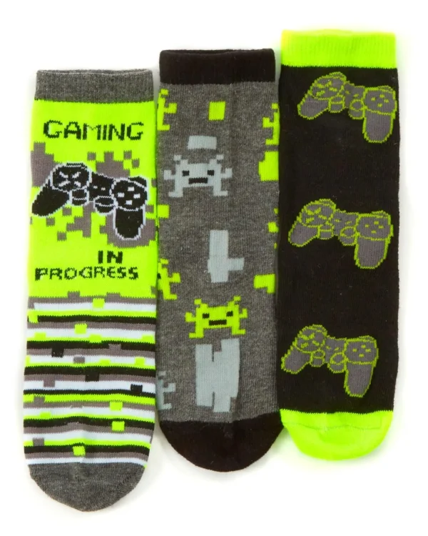 Kids * 6 Pairs Kids Gaming & Space Ankle Socks