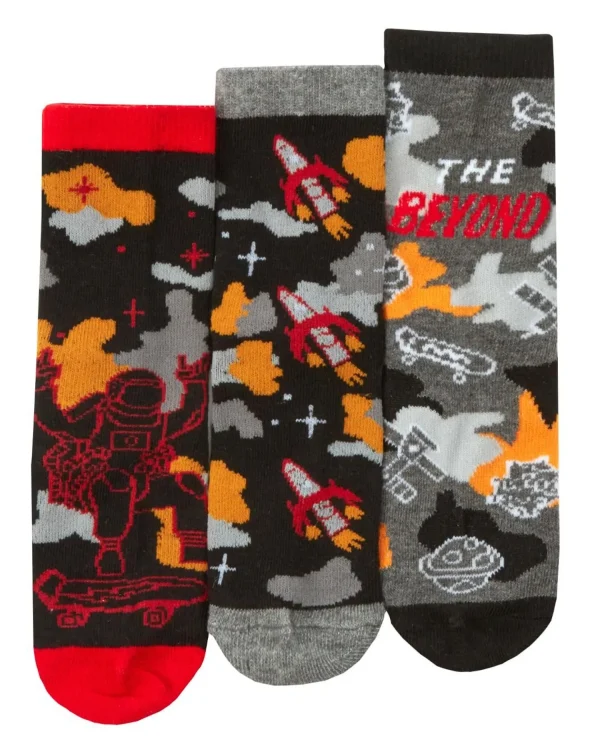 Kids * 6 Pairs Kids Gaming & Space Ankle Socks