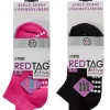 Kids RedTag 6 Pairs Kids Grip Sole Trainer Socks - Black/Pink