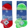 Kids RedTag 6 Pairs Kids Sport Trainer Socks - Red/Green