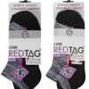 Kids RedTag 6 Pairs Kids Sport Trainer Socks - Grey/Black