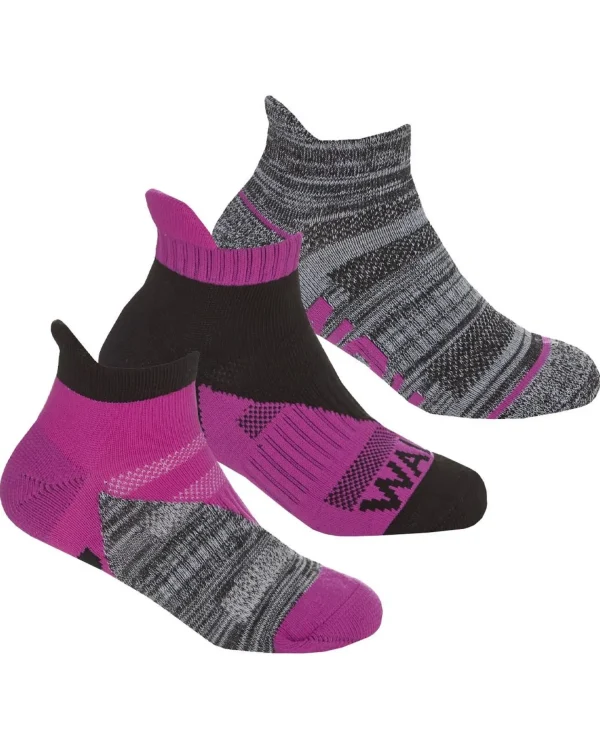 Kids RedTag 6 Pairs Kids Sport Trainer Socks - Pink/Purple