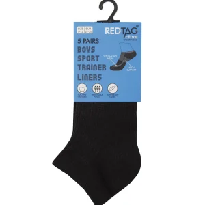 Kids * 5 Pairs Kids Sport Trainer Socks - Black