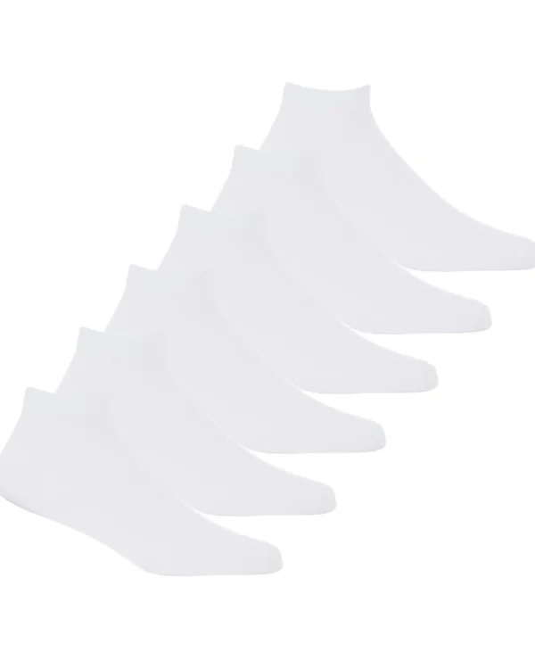 Men * 6 Pairs Mens Bamboo Trainer Socks - White