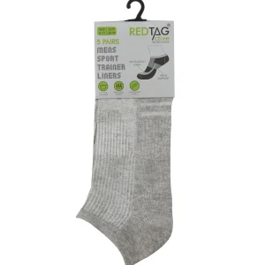 Men * 5 Pairs Mens Sport Trainer Socks - Grey
