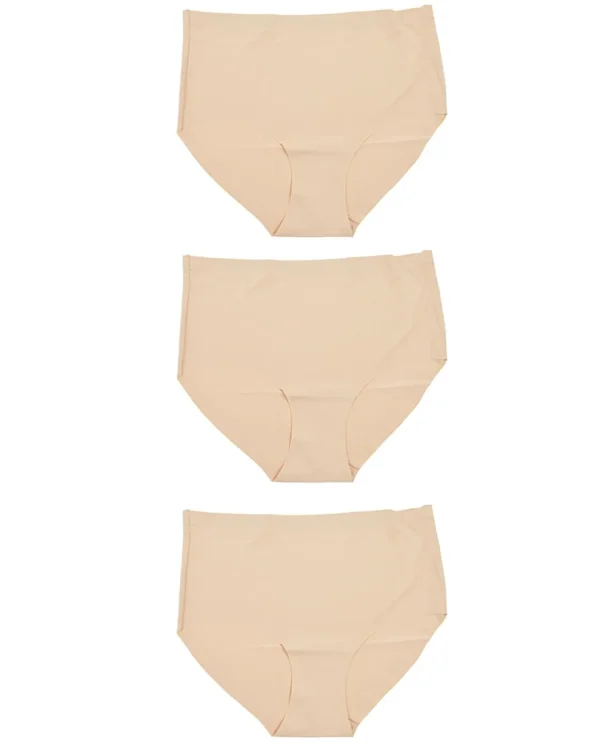 Anucci Knickers | 3 Pairs Seamless No Vpl Full Briefs - Nude