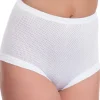 * Knickers | 3 Pairs White 100% Cotton Airtex Cuff Leg Briefs