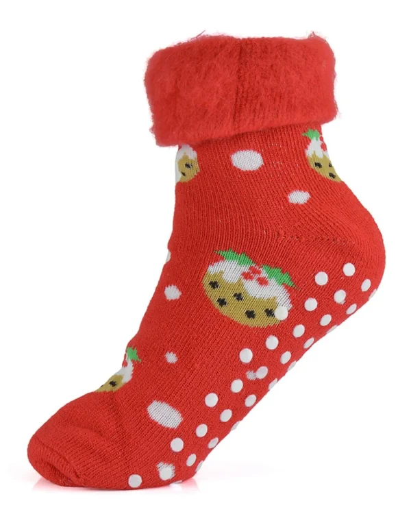 * Socks | 3 Pairs Womens Christmas Brushed Bed Socks