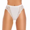 Wysteria Lane Knickers | 3 Pairs High Leg Lace Brief - White