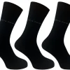 Men Pierre Cardin Mens 3 Pack Dress Socks - Black