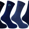 Men Pierre Cardin Mens 4 Pack Active Socks - Blue