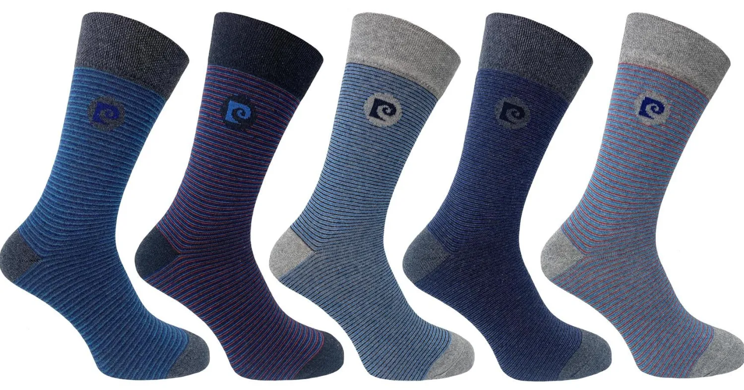 pierre_cardin_mens__pack__0-4.webp Men Pierre Cardin Mens 5 Pack Dress Socks - Blue