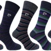 Men Pierre Cardin Mens 5 Pack Dress Socks - Charcoal