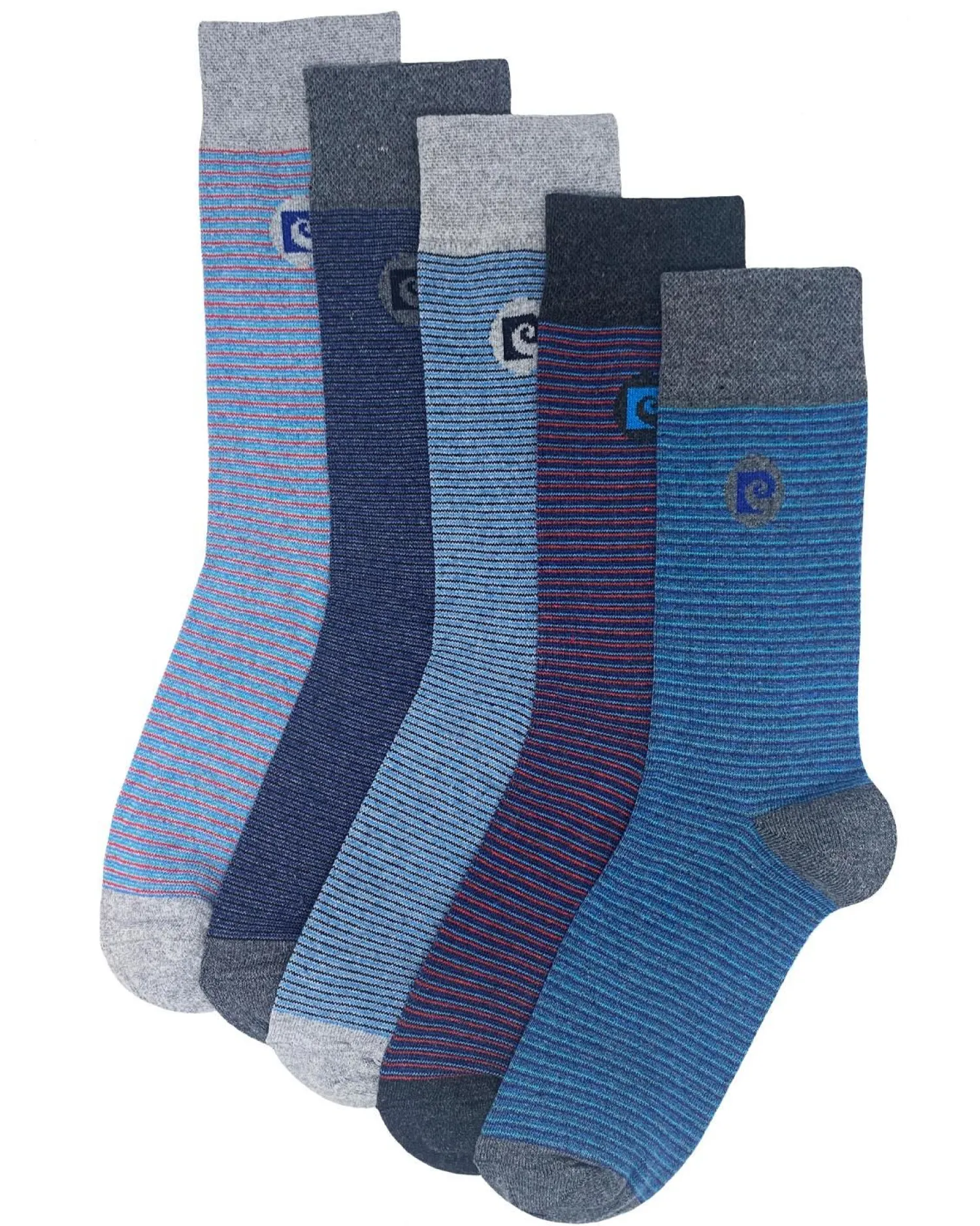 pierre_cardin_mens__pack__1-4.webp Men Pierre Cardin Mens 5 Pack Dress Socks - Blue