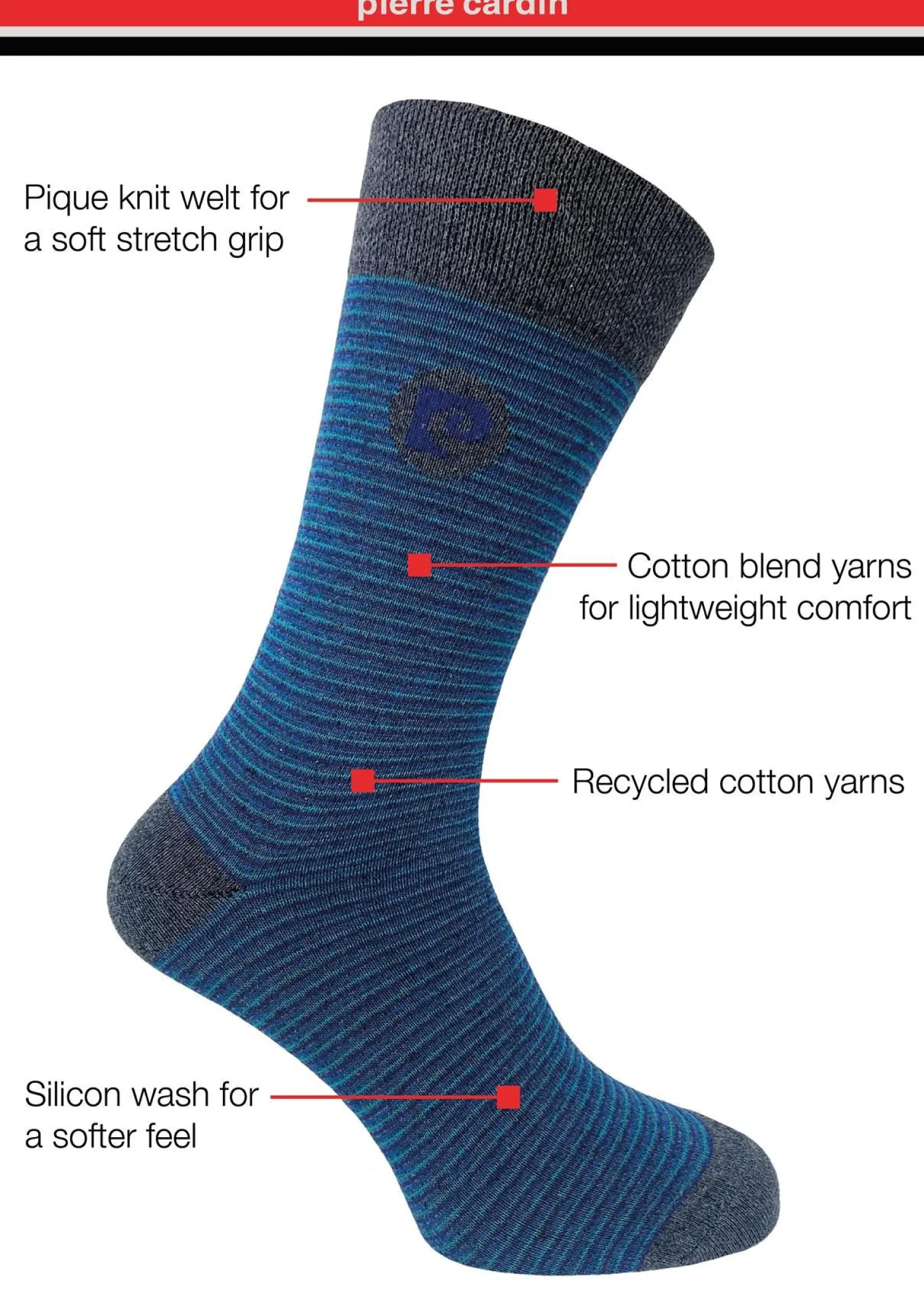pierre_cardin_mens__pack__2-2.webp Men Pierre Cardin Mens 5 Pack Dress Socks - Blue