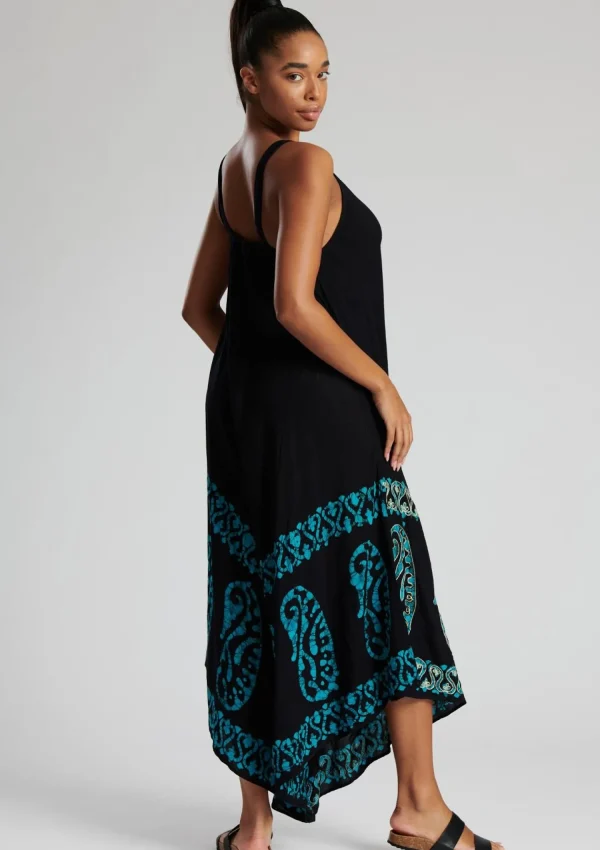 Pistachio Trousers | Black Paisley Summer Sleeveless Romper