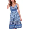 Pistachio Dresses | Blue Circle Print Cotton Dress