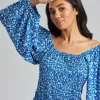 Pistachio Dresses | Blue Ditsy Floral Summer Midi Dress