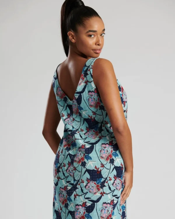 Pistachio Dresses | Blue Floral Sleeveless Shift Dress