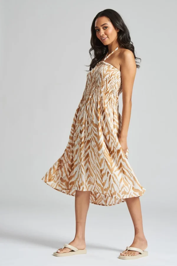 Pistachio Dresses | Neutral Chevron 3 Way Bandeau Dress