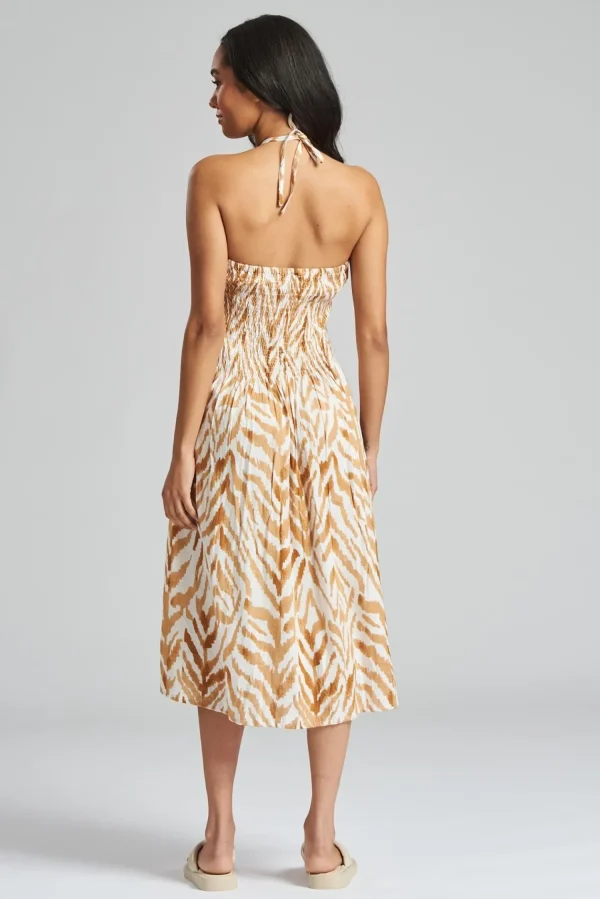 Pistachio Dresses | Neutral Chevron 3 Way Bandeau Dress
