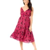 Pistachio Dresses | Pink Floral Cross Over Summer Dress