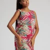Pistachio Dresses | Pink Palm Sleeveless Shift Dress