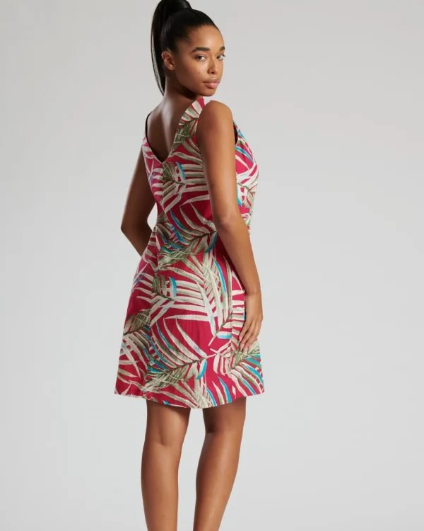 Pistachio Dresses | Pink Palm Sleeveless Shift Dress