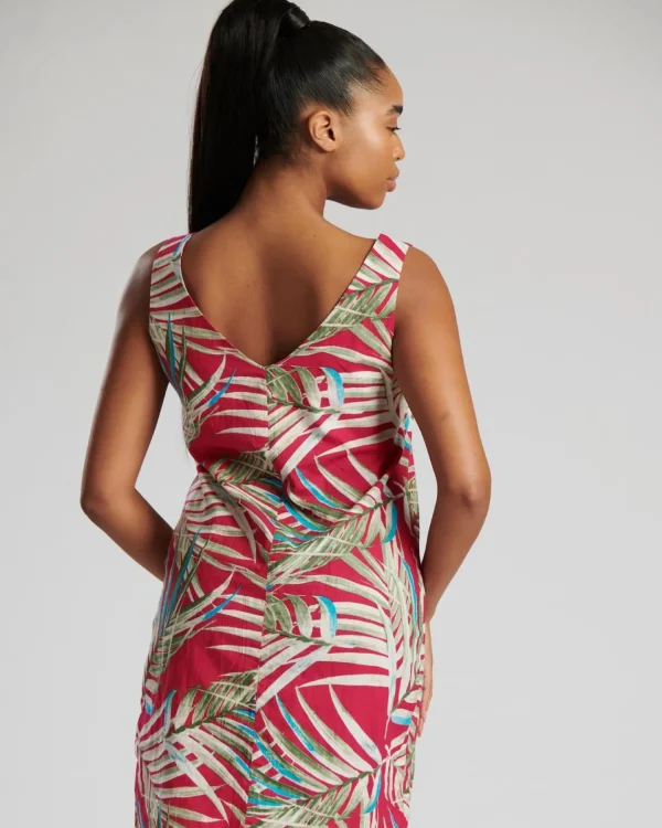 Pistachio Dresses | Pink Palm Sleeveless Shift Dress