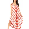 Pistachio Dresses | Red Tie Dye Summer Dress