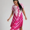 Pistachio Dresses | Short Sleeve Tie Dye Dress - Pink