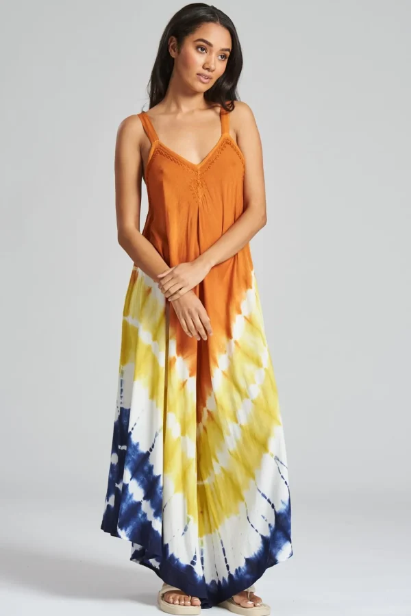 Pistachio Dresses | Sunset Tie Dye Strappy Maxi Dress