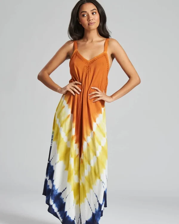 Pistachio Dresses | Sunset Tie Dye Strappy Maxi Dress