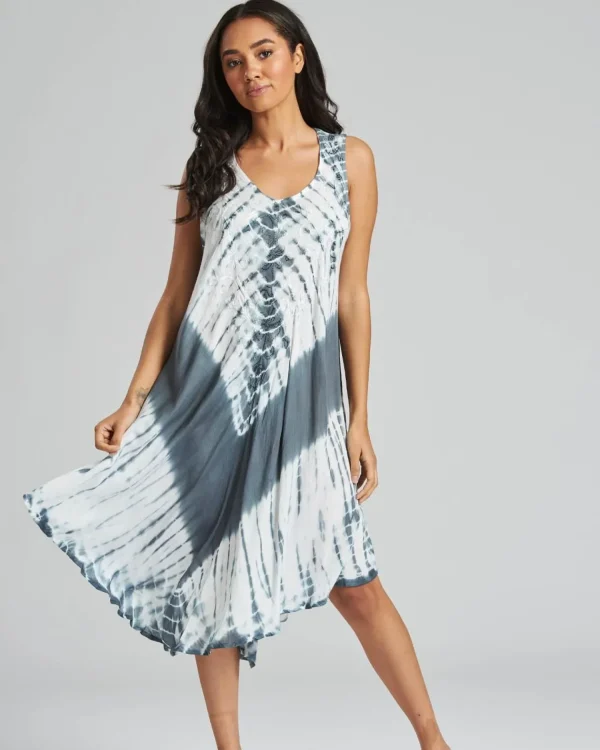Pistachio Dresses | Tie Dye Summer Dress - Grey
